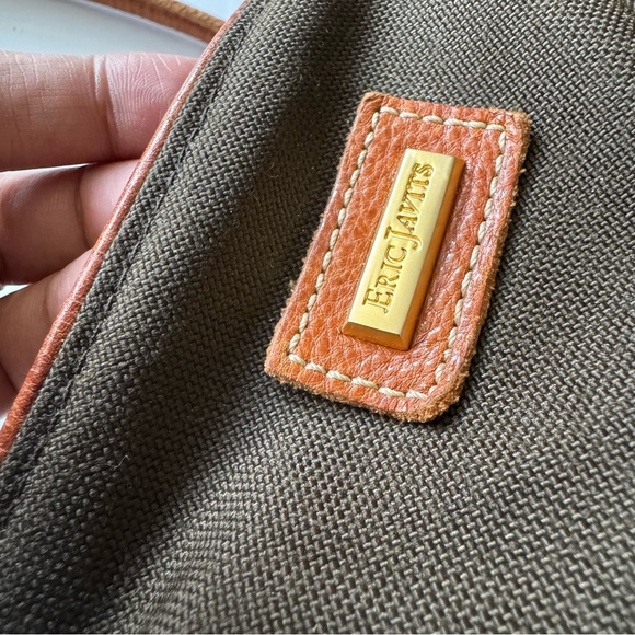 Vintage Eric Javits Brown Tan Tote Bag Rare - Picture 6 of 16